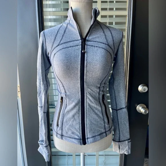 Lululemon Define Jacket - Heathered Herringbone Black White - Picture 5 of 9